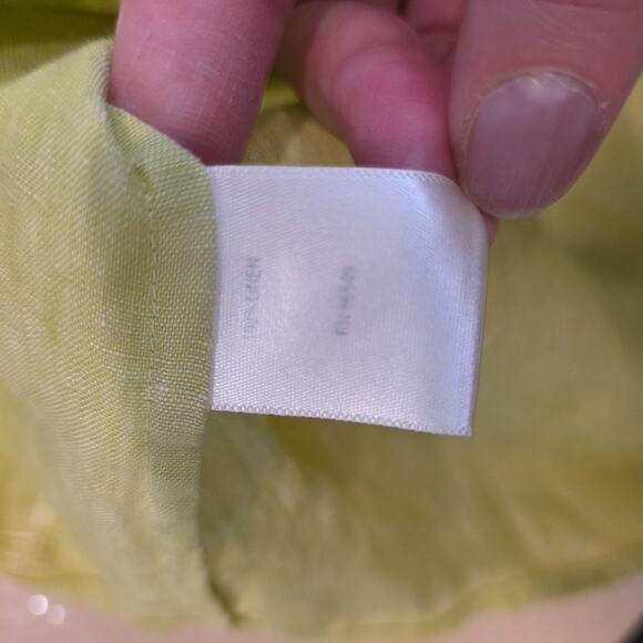 Tommy Bahama Womens 100% Linen Button Down Shirt Lime Green Long Sleeve L Pocket - Picture 7 of 11